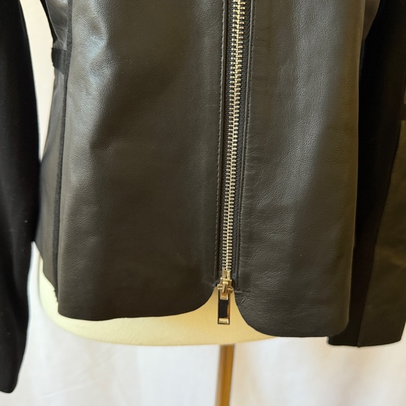 RINO & PELLE TORRI SOFT LAMB LEATHER JACKET 2-WAY FULL FRONT ZIP LINED EDGY US 6 - Picture 8 of 15